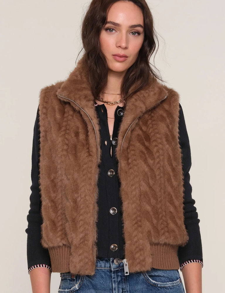 LIANA FAKE FUR VEST BY HEARTLOOM FALL 25