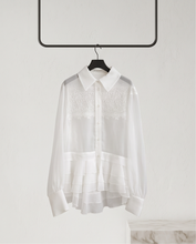 MILVA MI EMBROIDERED ORGANZA BLOUSE