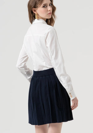 MINI KNITTED SKIRT FLARED WITH PLISSÈ EFFECT BY FRACOMINA FALL 25