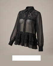 MILVA MI EMBROIDERED ORGANZA BLOUSE
