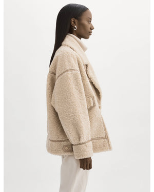 BADU | OVERSIZED FAUX SHEARLING JACKET BY LA MARQUE FALL 24