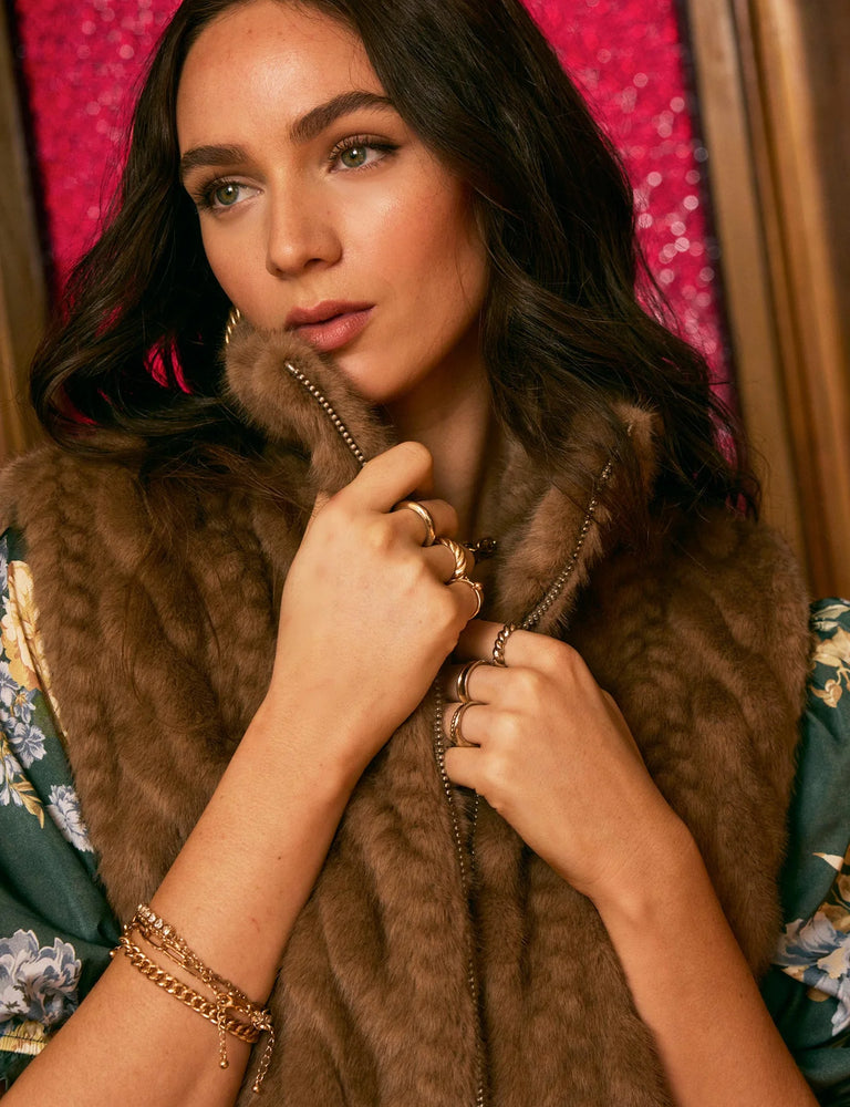 LIANA FAKE FUR VEST BY HEARTLOOM FALL 25