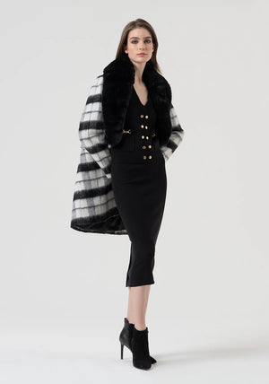 CARDIGAN /SKIRT SET REGULAR FIT DOUBLE BREASTED/SLIM SKIRT BY FRACOMINA FALL 25