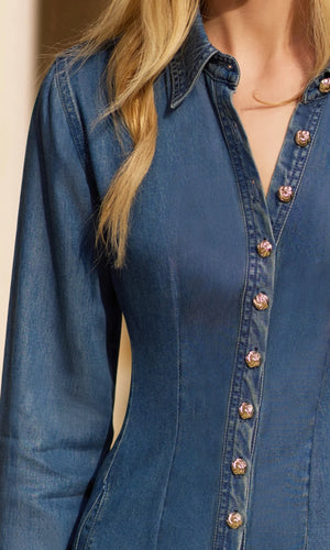 CLEMENTE TENCEL DENIM DRESS BY GENERATION LOVE FALL 25