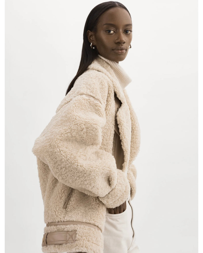 BADU | OVERSIZED FAUX SHEARLING JACKET BY LA MARQUE FALL 24