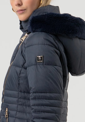 PADDED JACKET SLIM FIT WITH HOOD BY FRACOMINA FALL 25