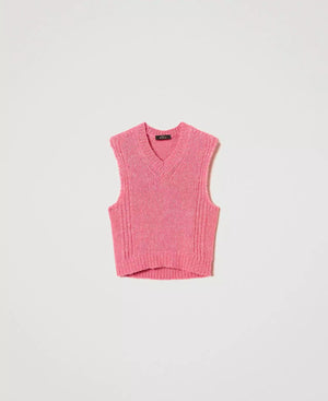 SEAMLESS WOOL BLEND SLEEVELESS VEST