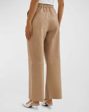 LAMARQUE YAREN WIDE LEG CROP LEATHER PANT