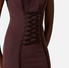 ELISABETTA FRANCHI CROSSOVER LACES DRESS