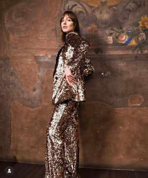 SEQUINBROWN BLAZER BY RUE BISQUIT FALL 24