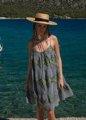 FLOWY SUMMER ESCAPE DRESS MADE IN GREECE SPRING 24