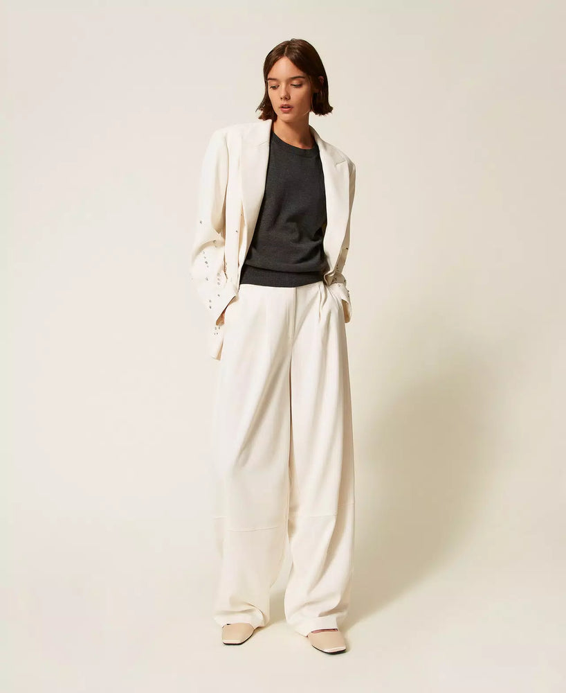 SUIT WITH HAND EMBROIDERED BLAZER BY TWIN SET FALL 25