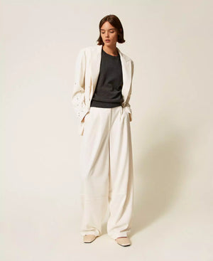 SUIT WITH HAND EMBROIDERED BLAZER BY TWIN SET FALL 25