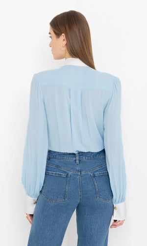 DENISE GEORGETTE COMBO BLOUSE BY GENERATION LOVE FALL 25