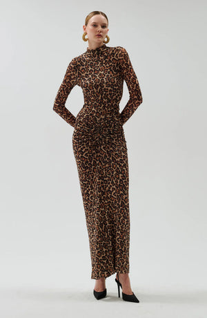 SCORPIO LEOPARD DRESS BY RONNY KOBO FALL 24 HOLIDAY