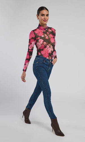 TYLA MESH FLORAL TOP BY GENERATION LOVE FALL 24 HOLIDAY