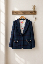 VILAGALLO BLUE/GREEN PLAID BLAZER