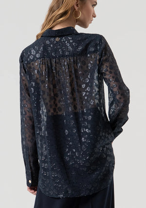 SHIRT REGULAR FIT MADE IN ANIMALIER FABRIC WITH DEVORÈ EFFECT BY FRACOMINA FALL 25