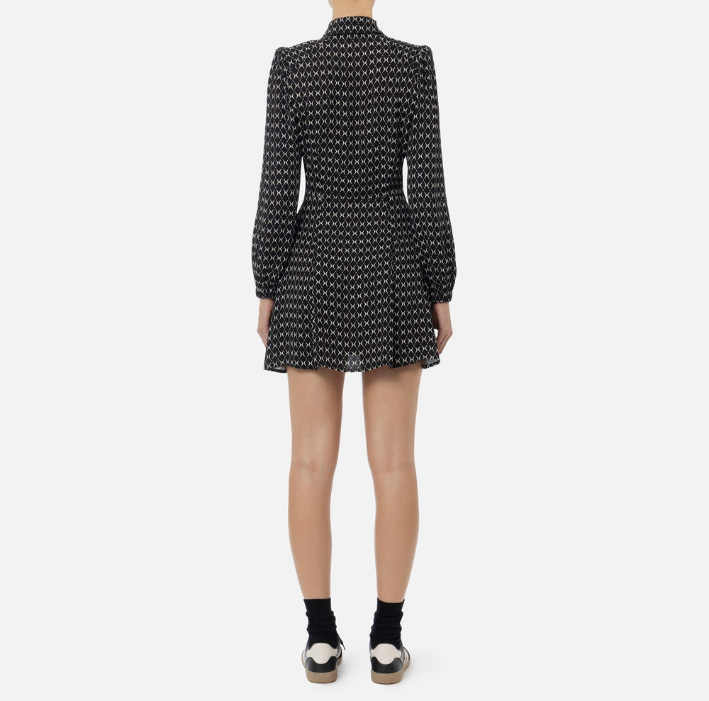 MINI DRESS WITH CROSSOVER SHIRT AND SKIRT WITH POCKETS BY ELISABETTA FRANCHI FALL 24