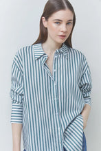 SUNCOO PARIS LAZAR STRIPED SHIRT WITH A TIE DETAIL