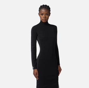 VISCOSE DRESS WITH BRANDED BANDS BY ELISABETTA FRANCHI FALL 25