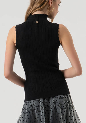 KNITTED TANK TOP WITH RIBS BY FRACOMINA FALL 25