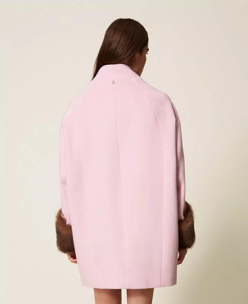 WOOL TWIN SET ACTITUDE COAT WITH FAUX FUR FALL 25