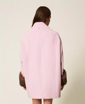 WOOL TWIN SET ACTITUDE COAT WITH FAUX FUR FALL 25