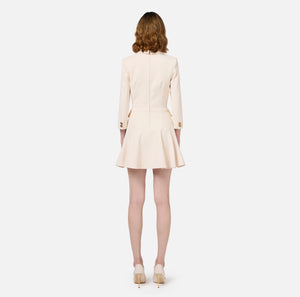 CREPE COAT DRESS WITH GROUMETTE CHAIN BY ELISABETTA FRANCHI FALL 24 HOLIDAY