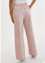 LAMARQUE YAREN WIDE LEG CROP LEATHER ROSE PANT