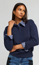 GENERATION LOVE HALLIE POPLIN SHIRT COMBO SWEATSHIRT