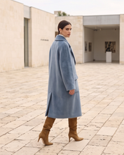 NORMEET ALPACA BLUE MIDI COAT