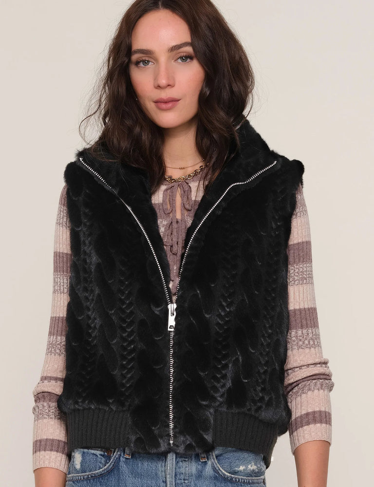 LIANA FAKE FUR VEST BY HEARTLOOM FALL 25