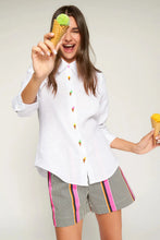 VILAGALLO WHITE SHIRT WITH EMBROIDERED ICE CREAM