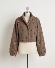FRACOMINA PAILETTE BROWN CROPPED JACKET