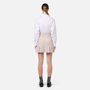 CROPPED POPLIN SHIRT WITH WAISTBAND BY ELISABETTA FRANCHI FALL 24