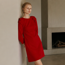 NADYA TOTO BAO DRESS IN RED
