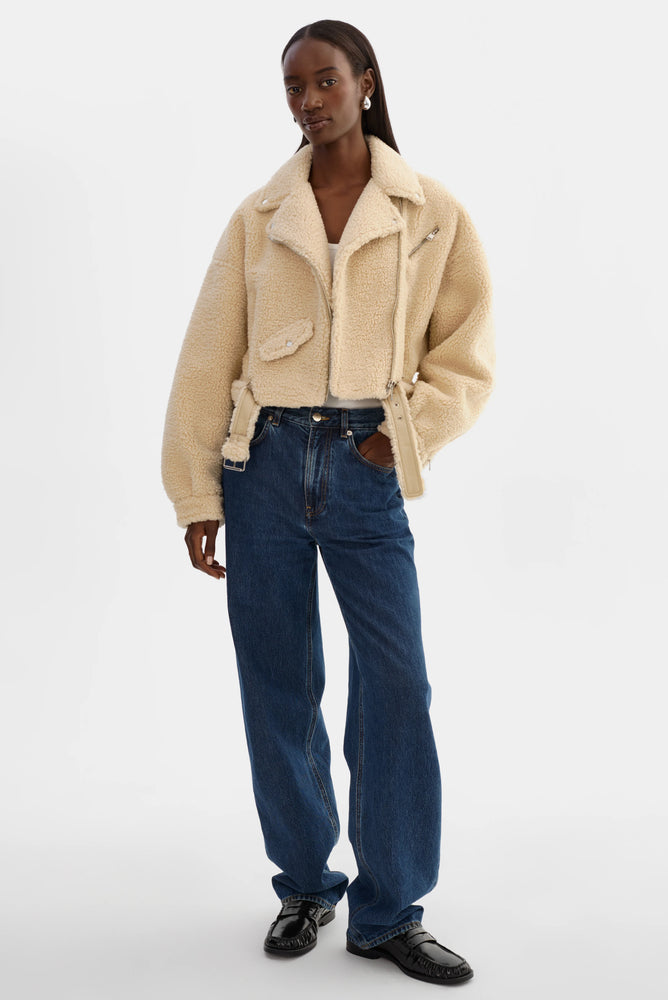 BRINA | SHERPA BIKER JACKET BY LA MARQUE FALL 25