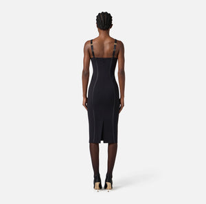 DRESS IN LIGHTWEIGHT CREPE FABRIC WITH TULLE FALL 25