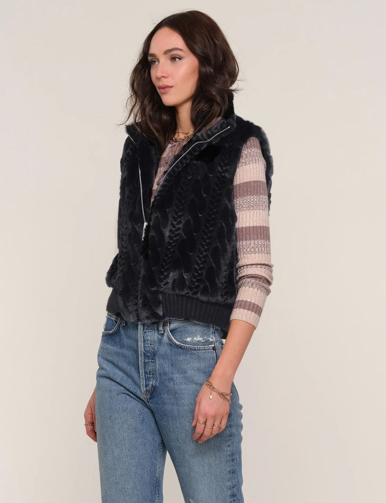 LIANA FAKE FUR VEST BY HEARTLOOM FALL 25