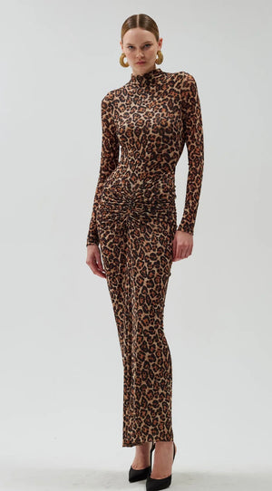 SCORPIO LEOPARD DRESS BY RONNY KOBO FALL 24 HOLIDAY