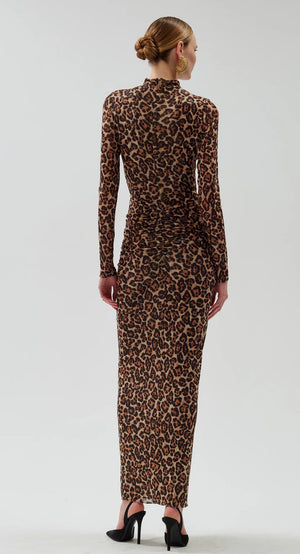 SCORPIO LEOPARD DRESS BY RONNY KOBO FALL 24 HOLIDAY