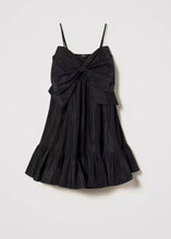 TWIN SET TAFFETA DRESS WITH BOW