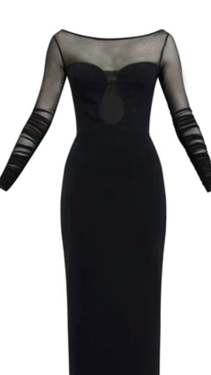
            
                Load image into Gallery viewer, ALLANIS ILLUSION DRESS BY CHIARA BONI FALL 23 HOLIDAY
            
        