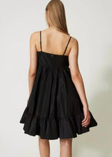 TWIN SET TAFFETA DRESS WITH BOW