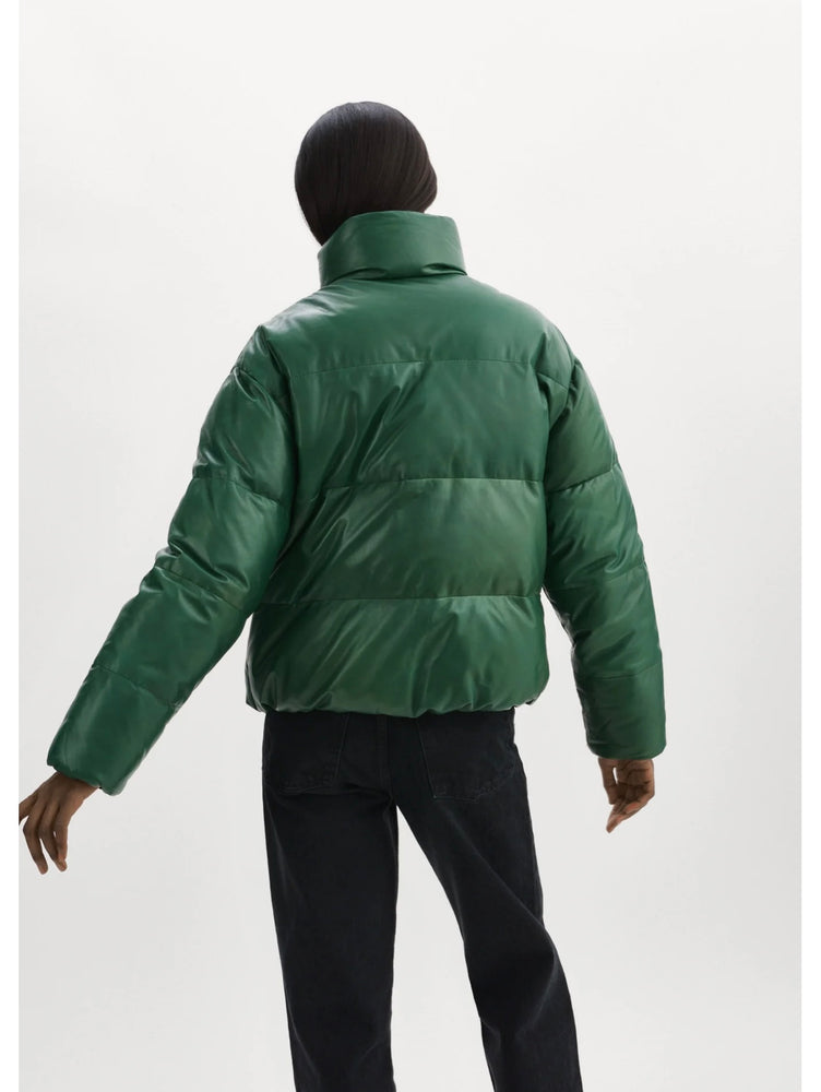 IRIS PUFFER JACKET IN BOTTLE GREEN BY LA MARQUE FALL 23 HOLIDAY
