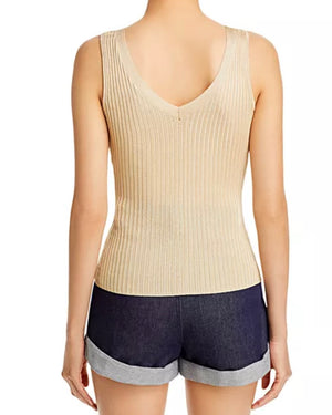 SOFIA RIBBED GOLD TANK BY GENERATION LOVE FALL 24 HOLIDAY