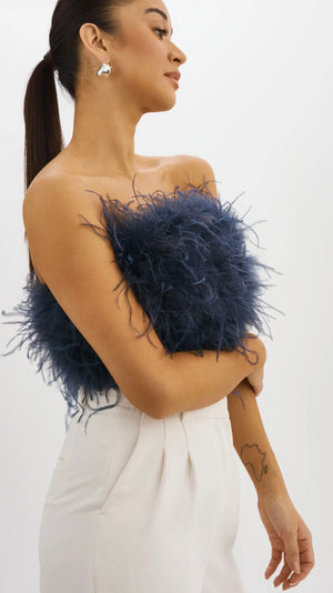 ZAINA | FEATHER BUSTIER BY LA MARQUE FALL 23