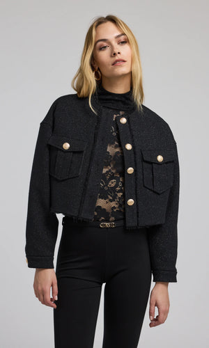 EMILLE TWEED BLAZER BY GENERATION LOVE FALL 24 HOLIDAY