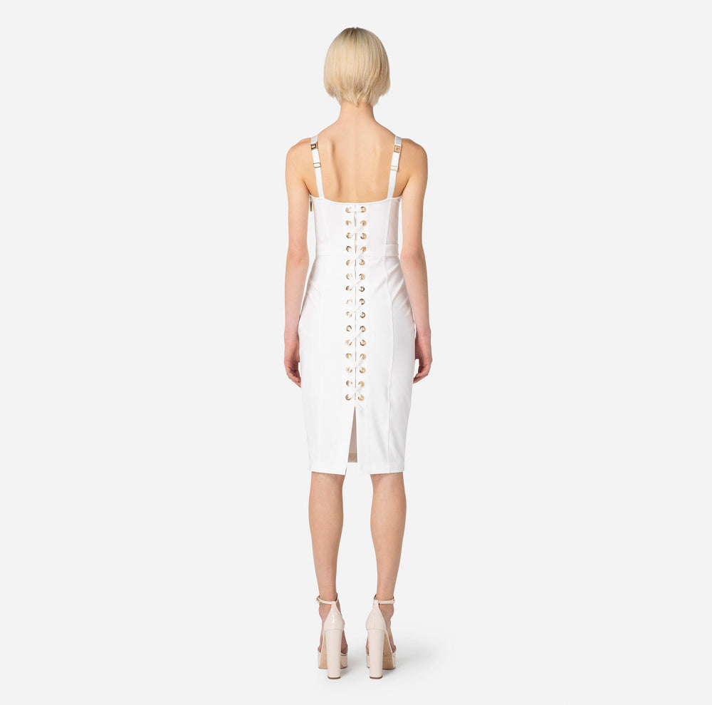 JERSEY SHEATH DRESS WITH CUPS BY ELISABETTA FRANCHI SPRING 24